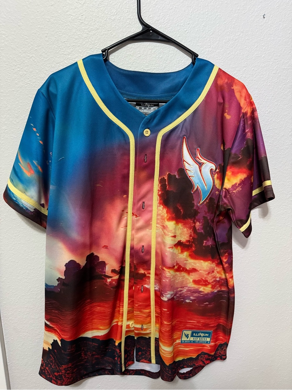 Sunset Sky Graphic Baseball Jersey - Multicolor